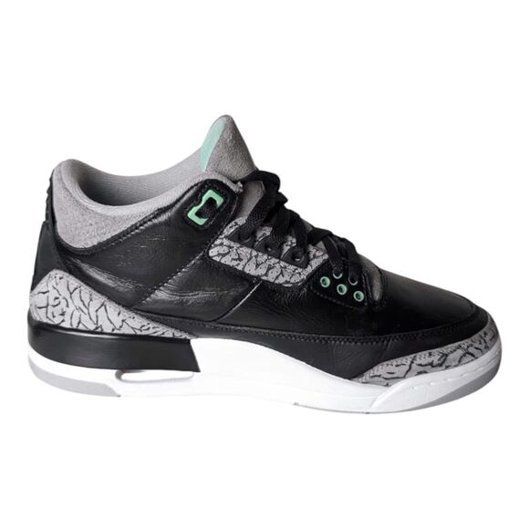 NIKE Air Jordan 3 Retro \'Green Glow\' Sneakers Size 8
